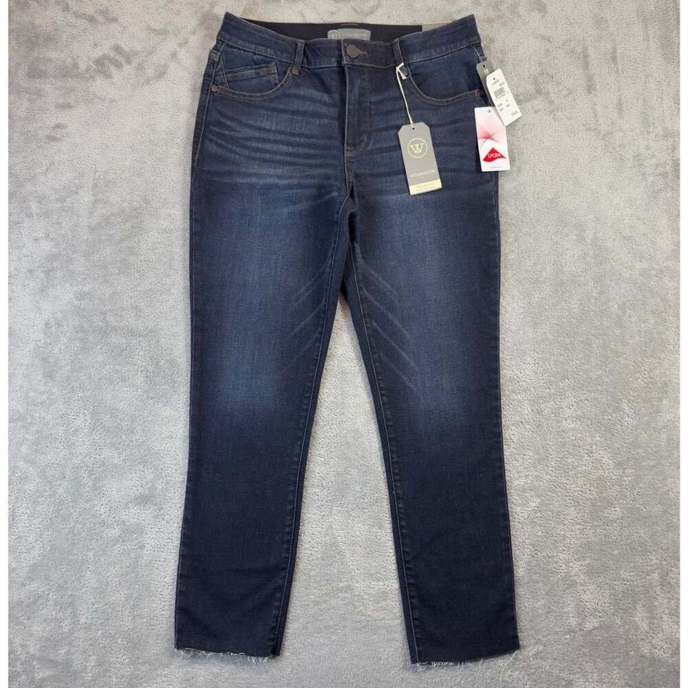 Wit & Wisdom Jeans Womens 8 Blue Ab Solution Ankle Skimmer Stretch Slimming NWT